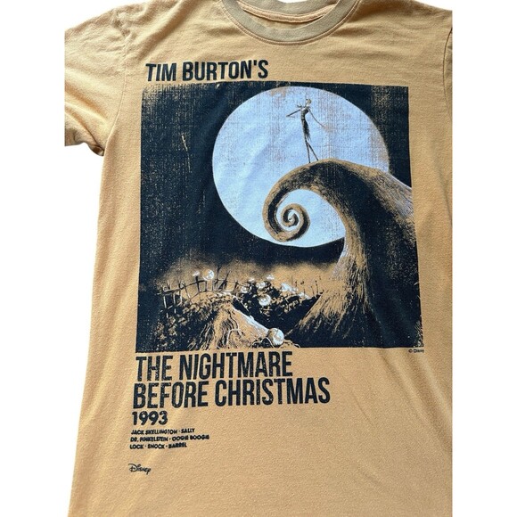Vintage 90s Nightmare Before Christmas T Shirt Disney Tim Burton Graphic Tee - Picture 7 of 12